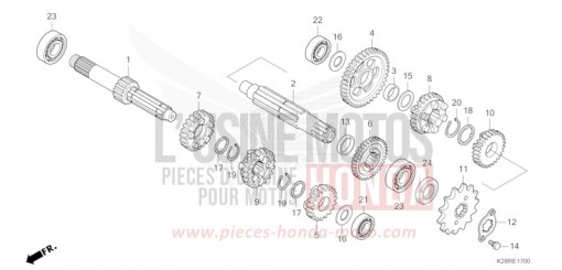 BOITE DE VITESSES CRF125FS de 2025
